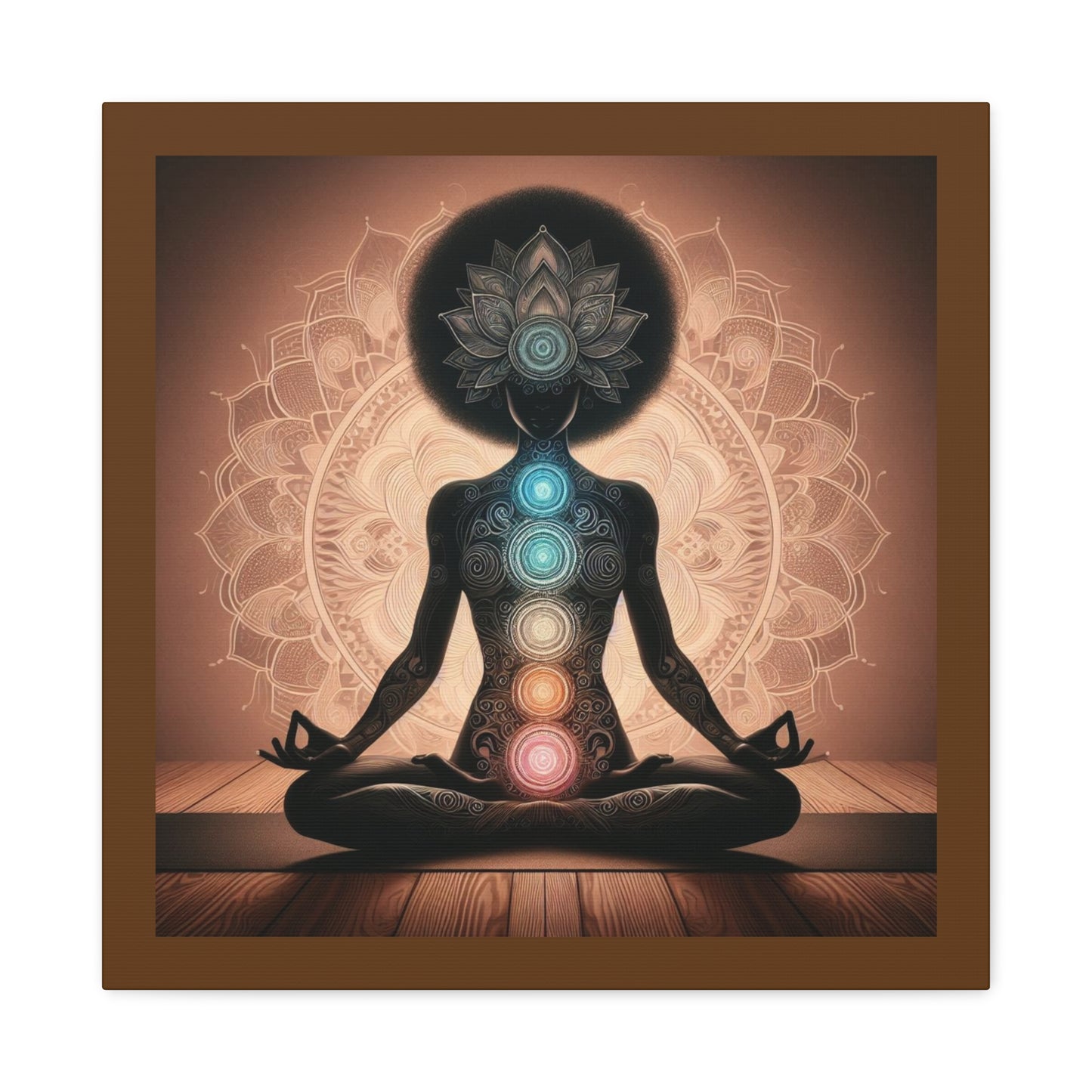 Meditation Chakra Canvas Wall Art, Spiritual Decor, Yoga Gift, Mindfulness Home Decor, Meditation Room Artwork