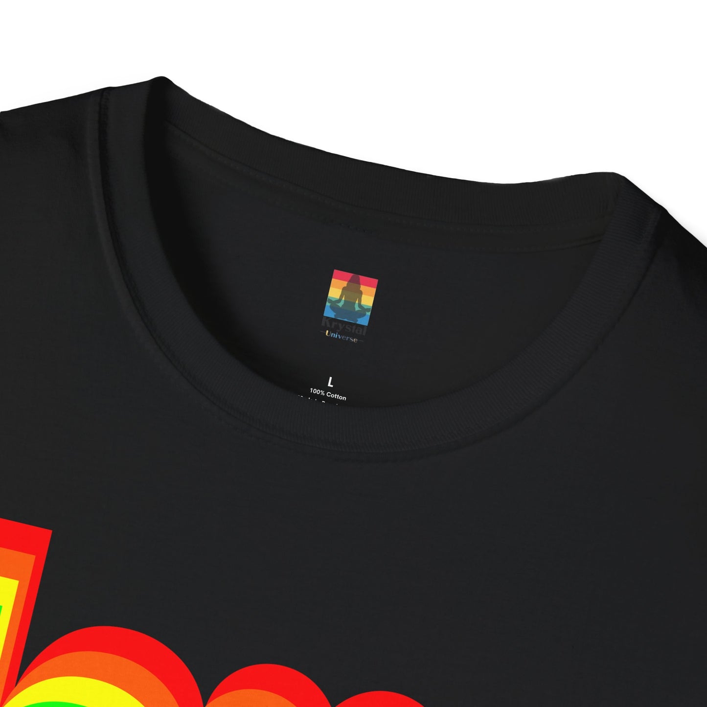 Rainbow Love Unisex Softstyle T-Shirt, Casual Wear, Summer Fashion, Gift for Friends