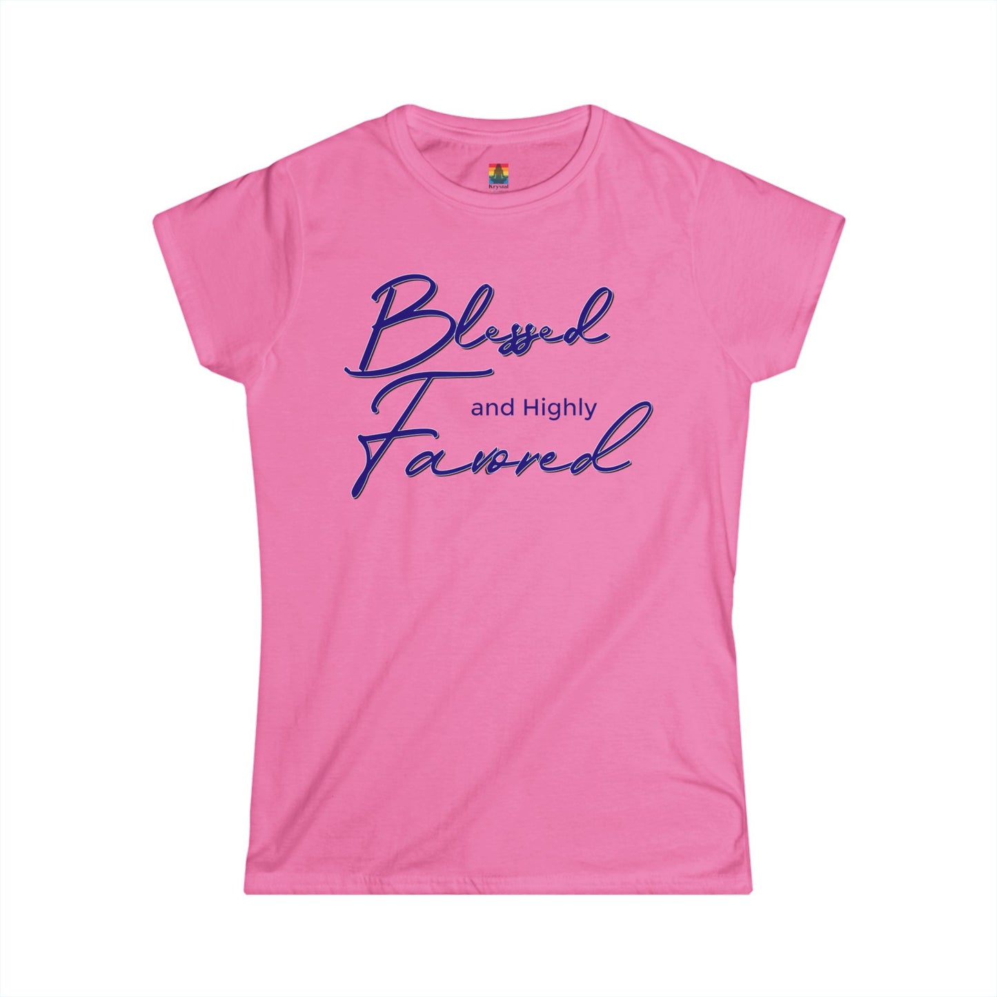 Women's Blessed and Highly Favored Tee, Inspirational T-Shirt, Gift for Her, Faith-based Apparel, Christian Women's Fashion