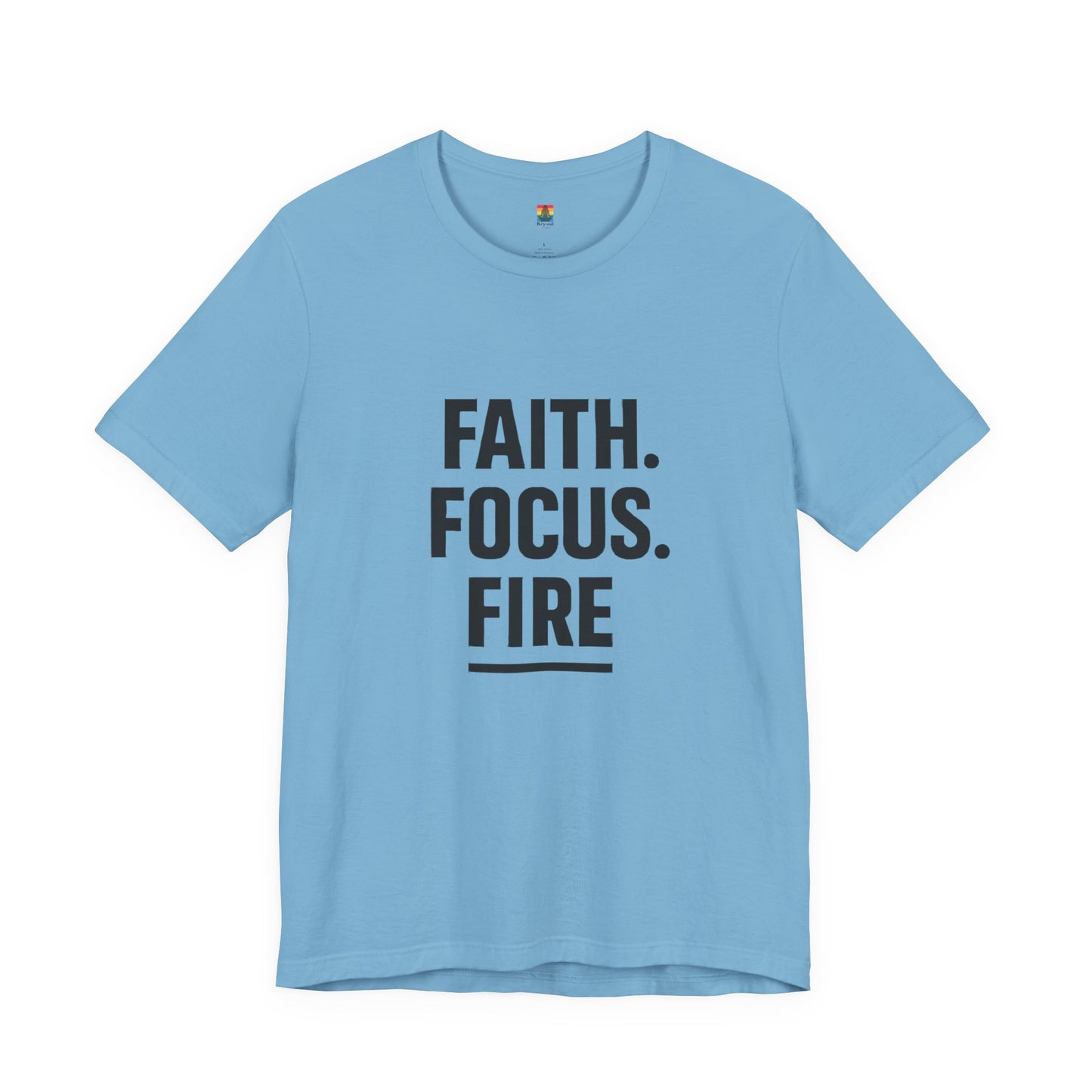 Inspirational Unisex Jersey Tee - Faith Focus Fire Shirt, Motivational T-Shirt, Gift for Him/Her, Everyday Wear, Casual Outfit
