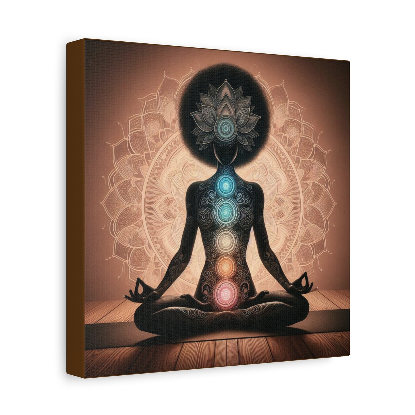 Meditation Chakra Canvas Wall Art, Spiritual Decor, Yoga Gift, Mindfulness Home Decor, Meditation Room Artwork