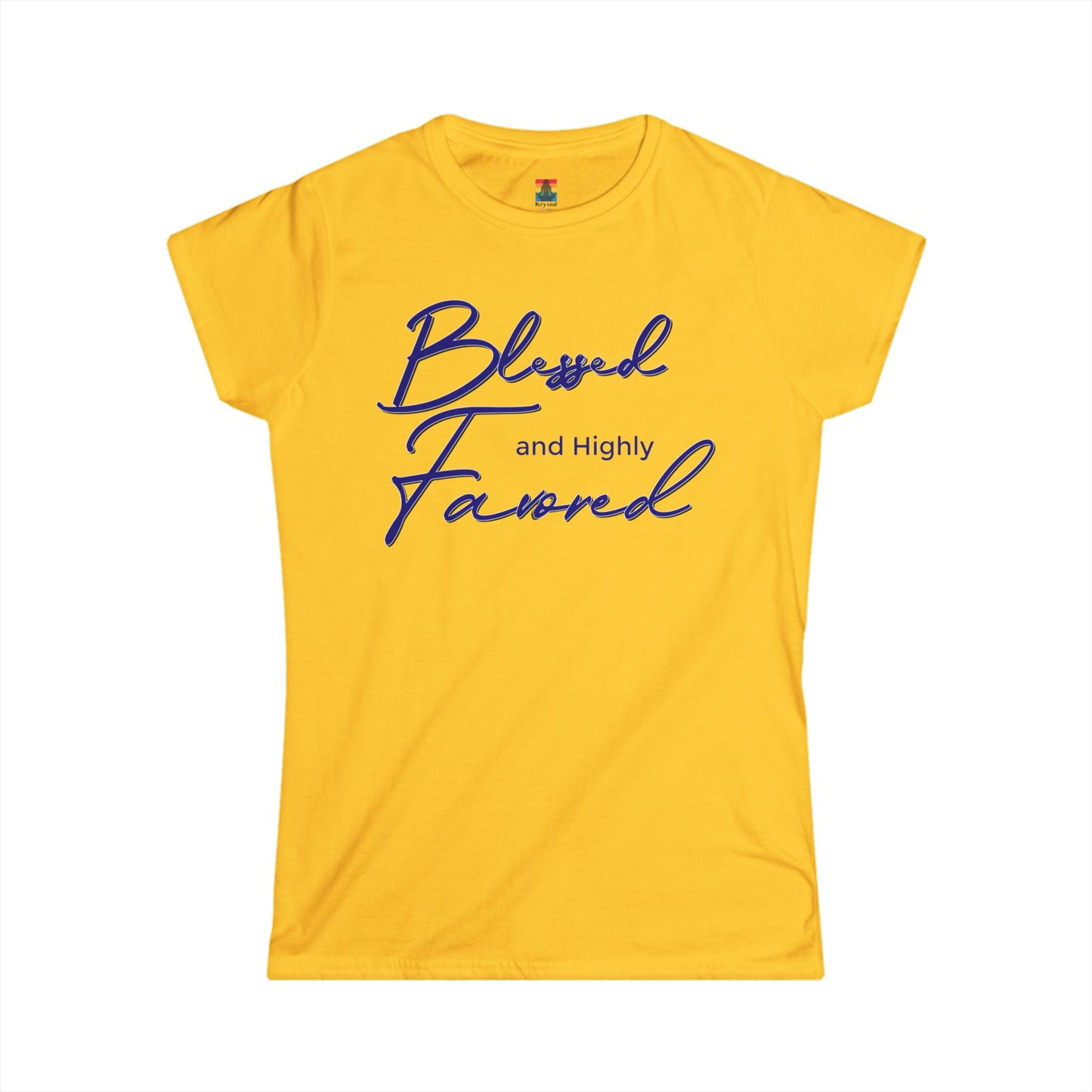 Women's Blessed and Highly Favored Tee, Inspirational T-Shirt, Gift for Her, Faith-based Apparel, Christian Women's Fashion