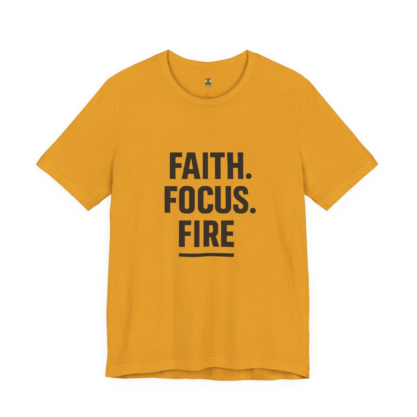 Inspirational Unisex Jersey Tee - Faith Focus Fire Shirt, Motivational T-Shirt, Gift for Him/Her, Everyday Wear, Casual Outfit