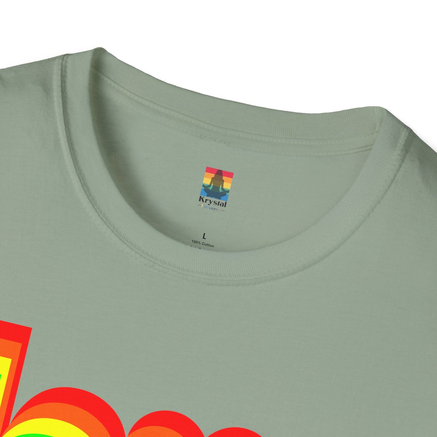 Rainbow Love Unisex Softstyle T-Shirt, Casual Wear, Summer Fashion, Gift for Friends