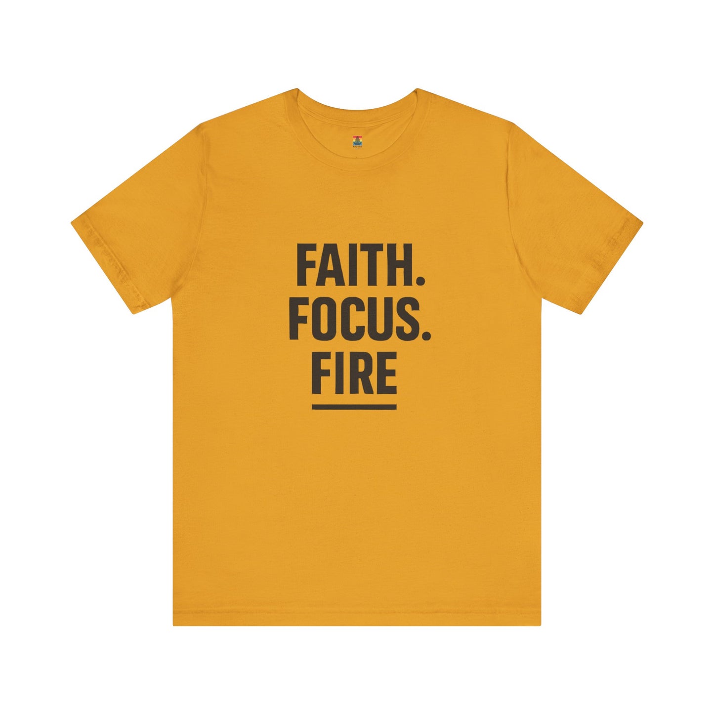 Inspirational Unisex Jersey Tee - Faith Focus Fire Shirt, Motivational T-Shirt, Gift for Him/Her, Everyday Wear, Casual Outfit