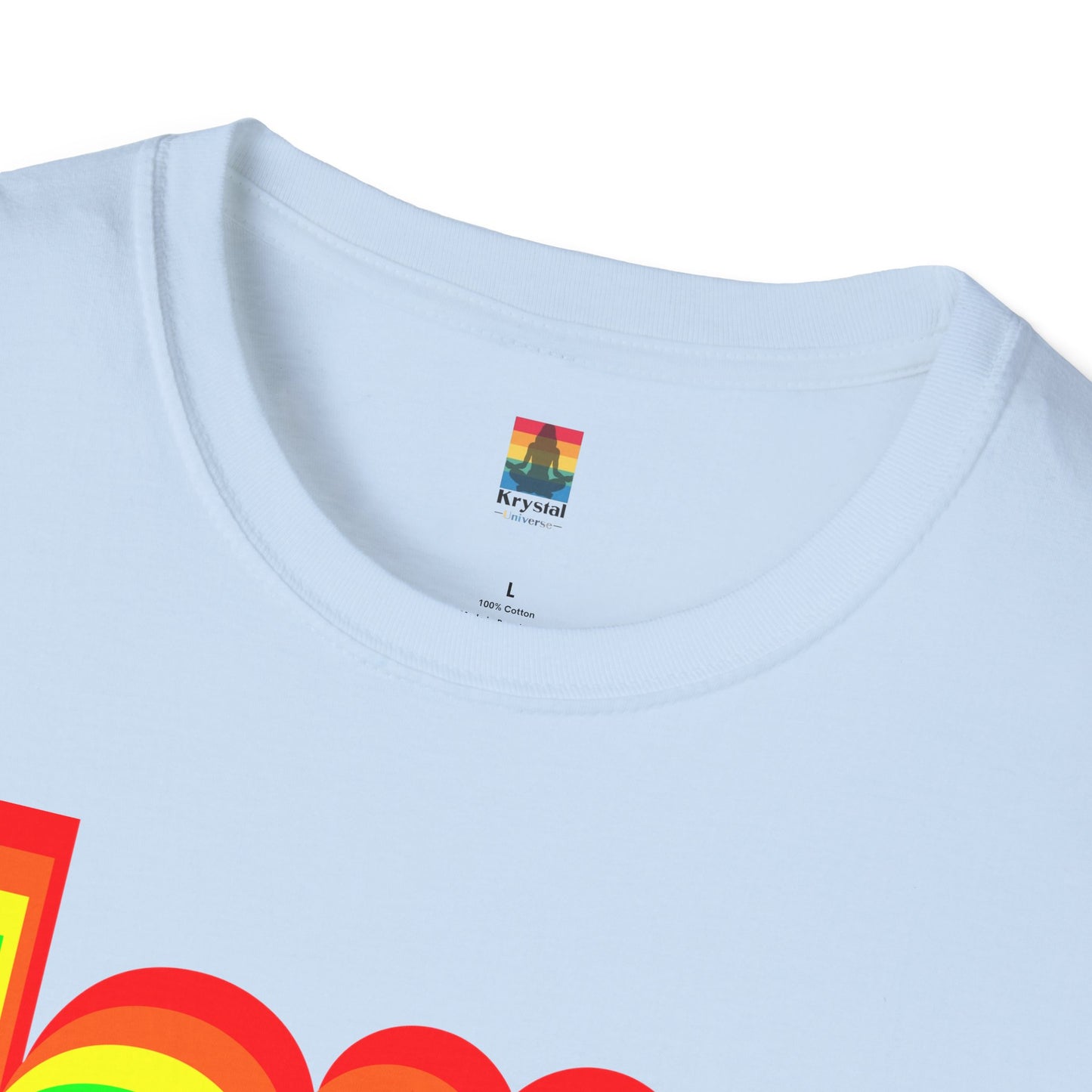 Rainbow Love Unisex Softstyle T-Shirt, Casual Wear, Summer Fashion, Gift for Friends