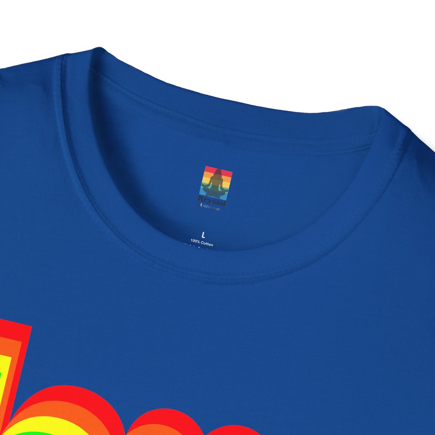 Rainbow Love Unisex Softstyle T-Shirt, Casual Wear, Summer Fashion, Gift for Friends
