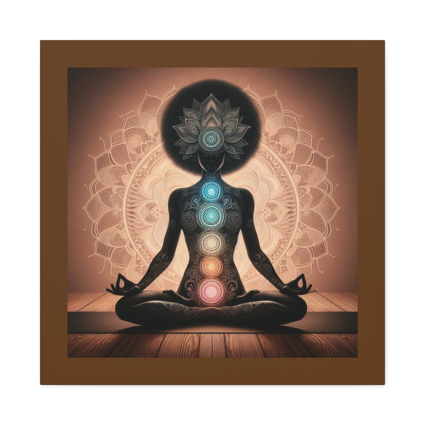 Meditation Chakra Canvas Wall Art, Spiritual Decor, Yoga Gift, Mindfulness Home Decor, Meditation Room Artwork