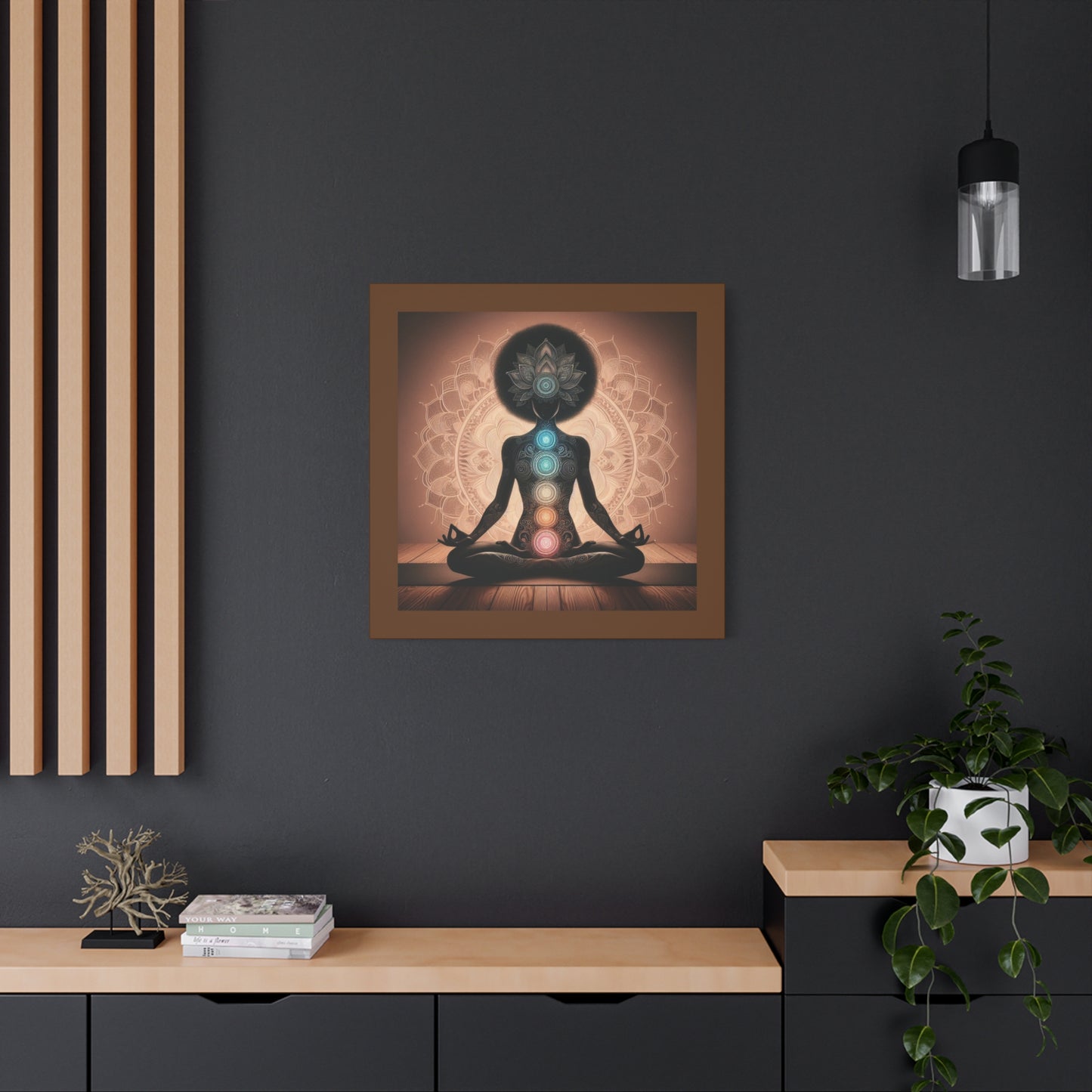 Meditation Chakra Canvas Wall Art, Spiritual Decor, Yoga Gift, Mindfulness Home Decor, Meditation Room Artwork