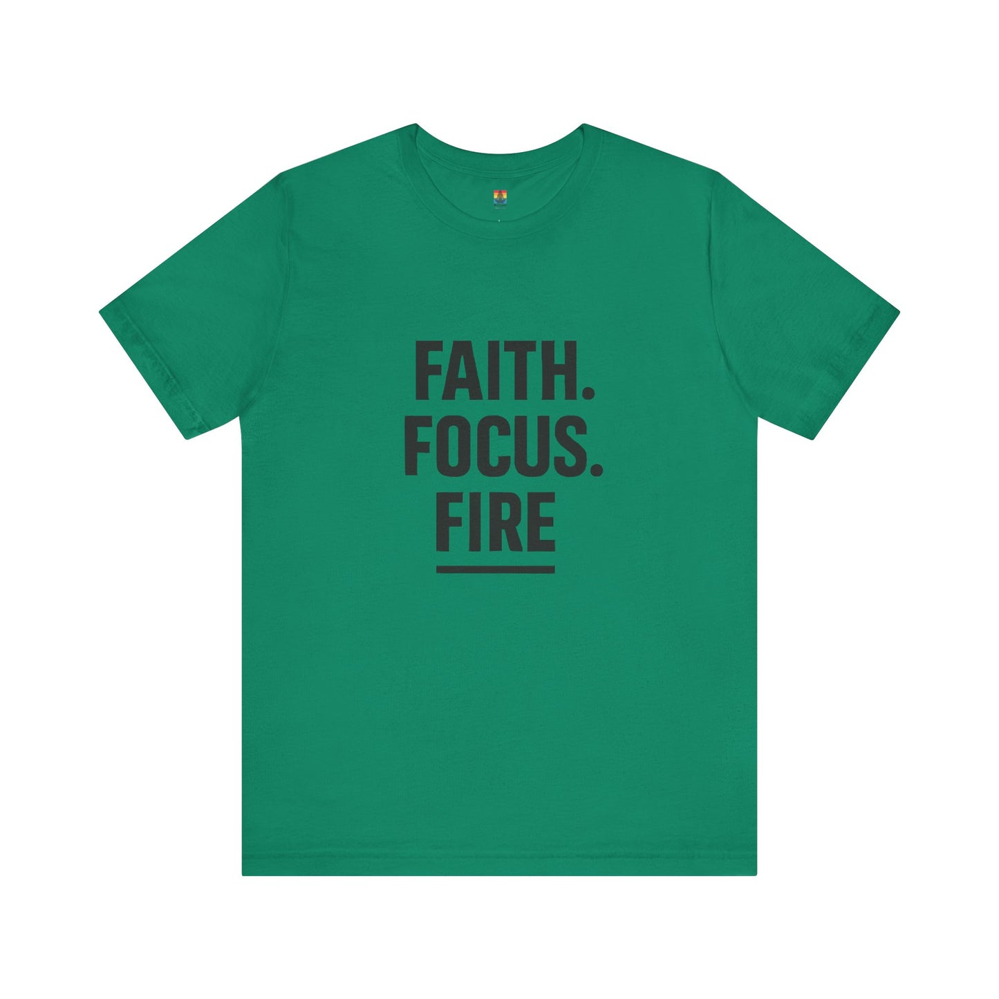 Inspirational Unisex Jersey Tee - Faith Focus Fire Shirt, Motivational T-Shirt, Gift for Him/Her, Everyday Wear, Casual Outfit