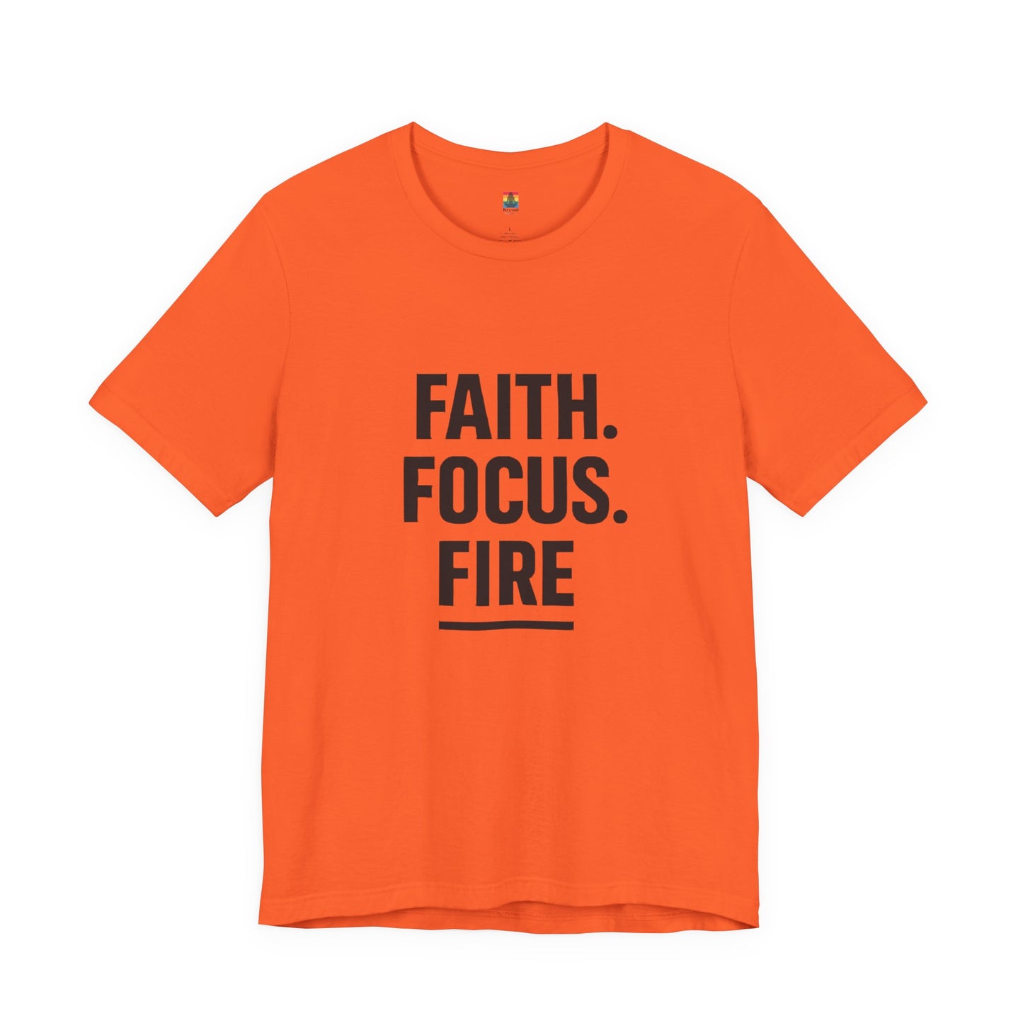 Inspirational Unisex Jersey Tee - Faith Focus Fire Shirt, Motivational T-Shirt, Gift for Him/Her, Everyday Wear, Casual Outfit