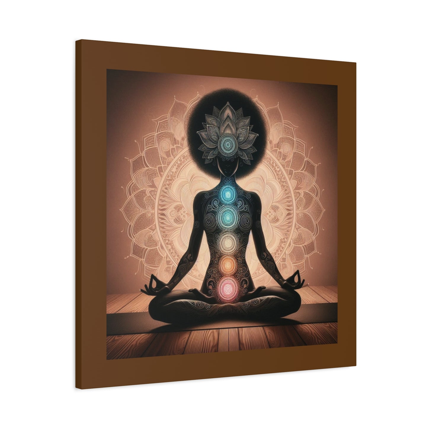 Meditation Chakra Canvas Wall Art, Spiritual Decor, Yoga Gift, Mindfulness Home Decor, Meditation Room Artwork