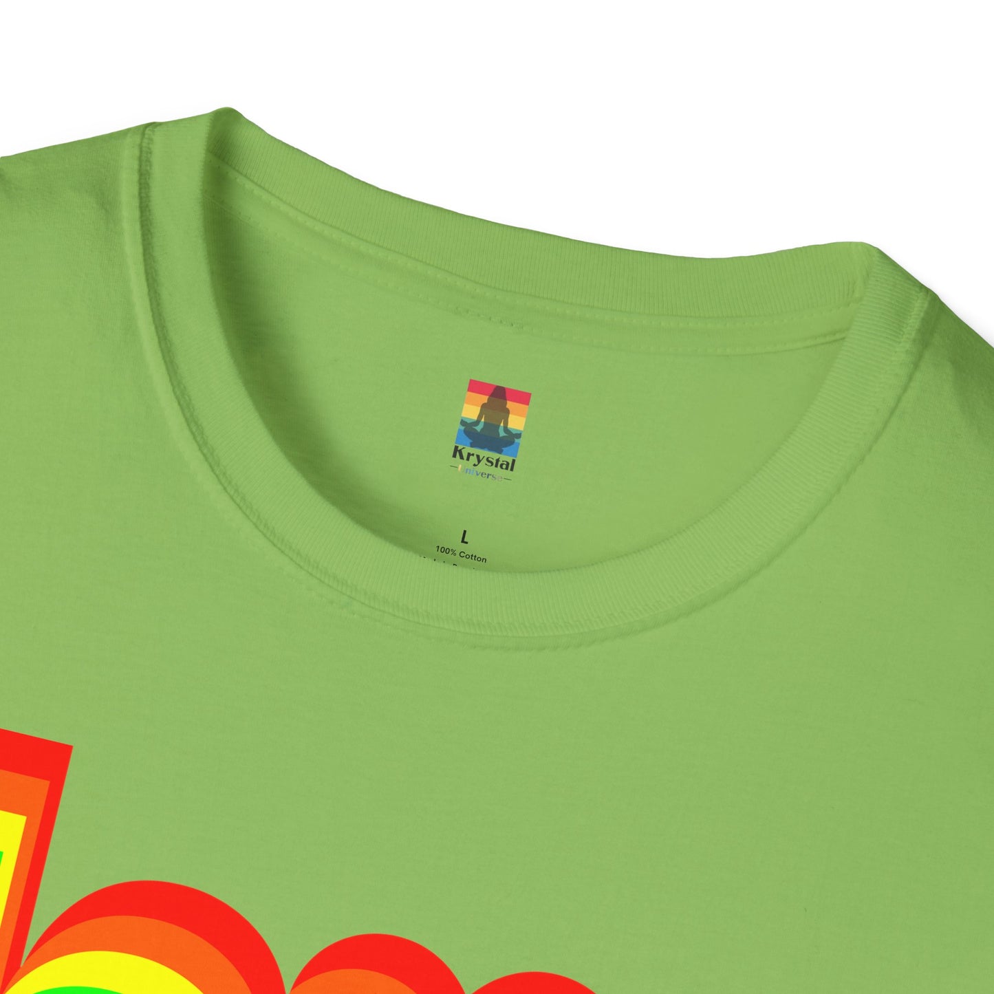 Rainbow Love Unisex Softstyle T-Shirt, Casual Wear, Summer Fashion, Gift for Friends