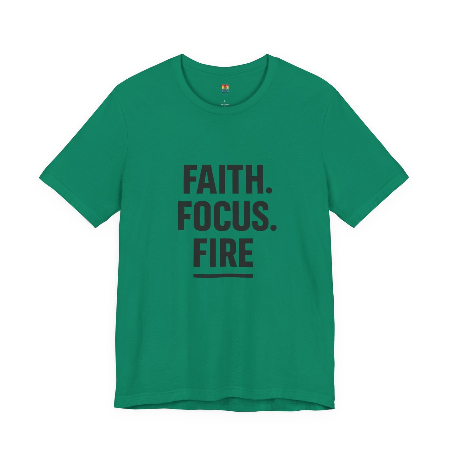 Inspirational Unisex Jersey Tee - Faith Focus Fire Shirt, Motivational T-Shirt, Gift for Him/Her, Everyday Wear, Casual Outfit