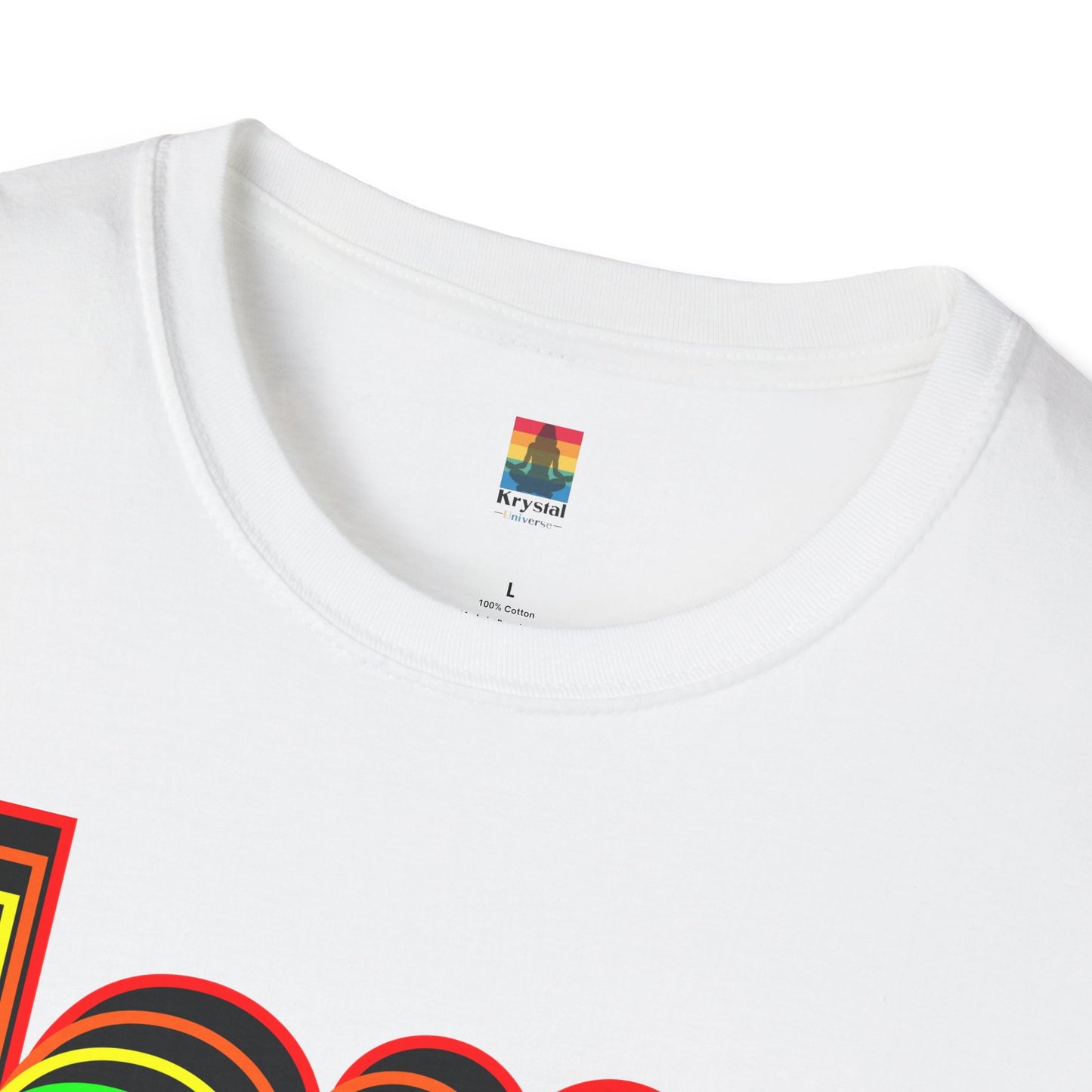 Retro Love Graphic T-Shirt | Unisex Softstyle Tee | Pride Shirt, Casual Wear, Gift for Him/Her, Rainbow Design, Everyday Style