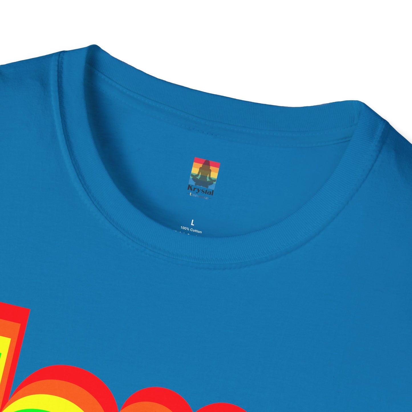 Rainbow Love Unisex Softstyle T-Shirt, Casual Wear, Summer Fashion, Gift for Friends