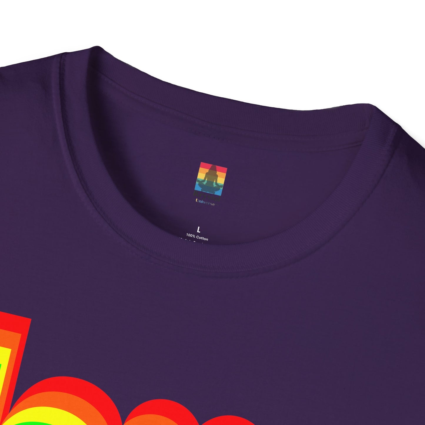 Rainbow Love Unisex Softstyle T-Shirt, Casual Wear, Summer Fashion, Gift for Friends