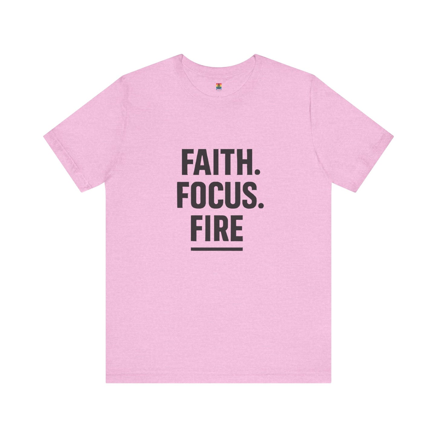 Inspirational Unisex Jersey Tee - Faith Focus Fire Shirt, Motivational T-Shirt, Gift for Him/Her, Everyday Wear, Casual Outfit