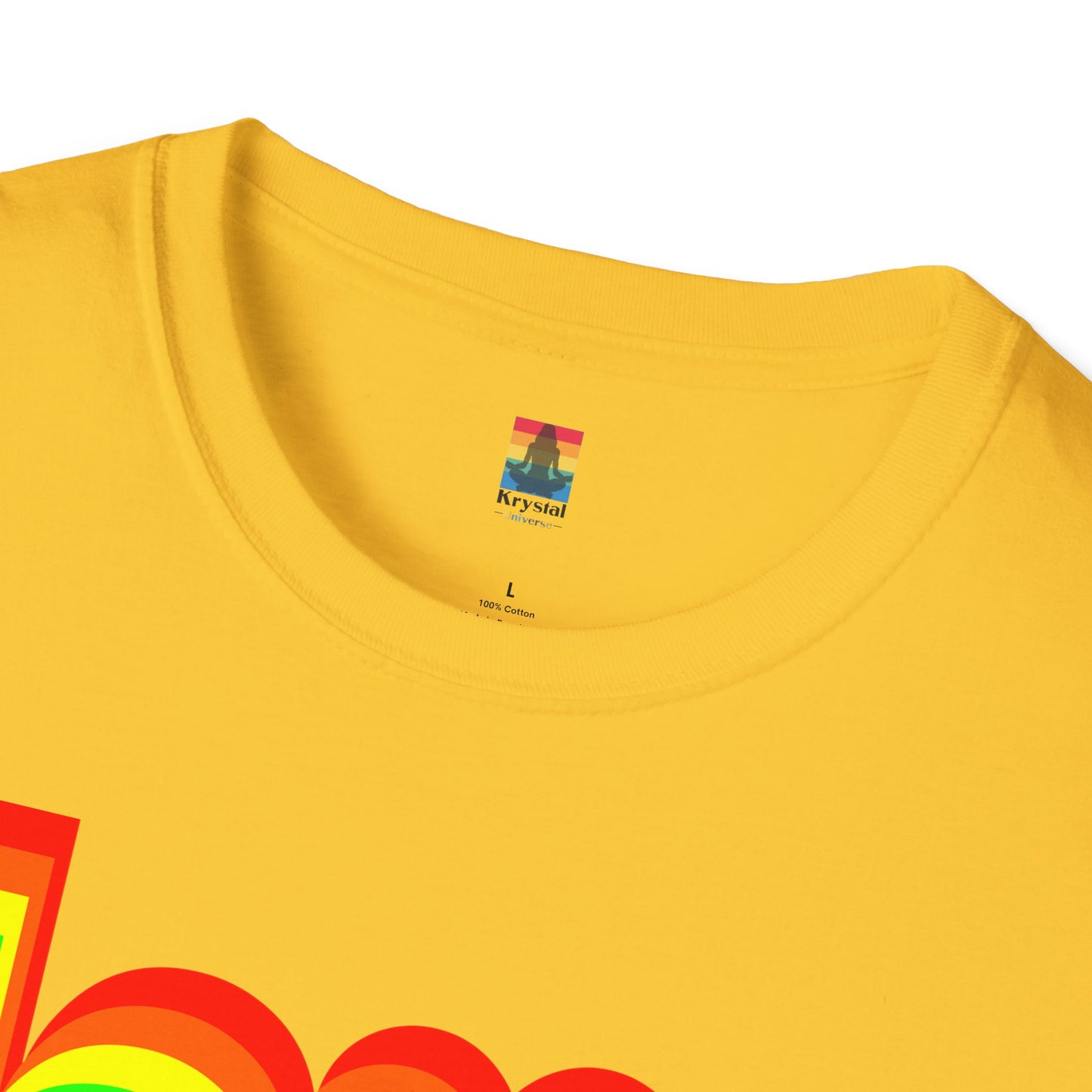 Rainbow Love Unisex Softstyle T-Shirt, Casual Wear, Summer Fashion, Gift for Friends