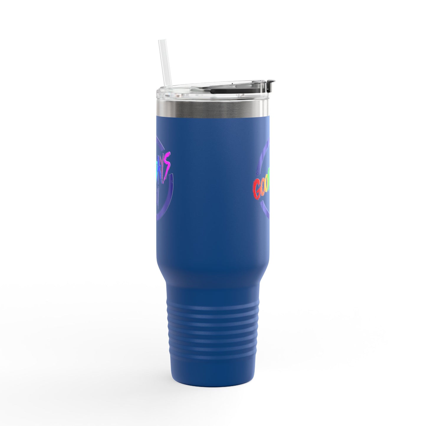 Good Vibes Insulated Travel Mug, 40oz - Perfect for Coffee Lovers, Road Trips, Camping, Gift for Travelers, Motivational Drinkware