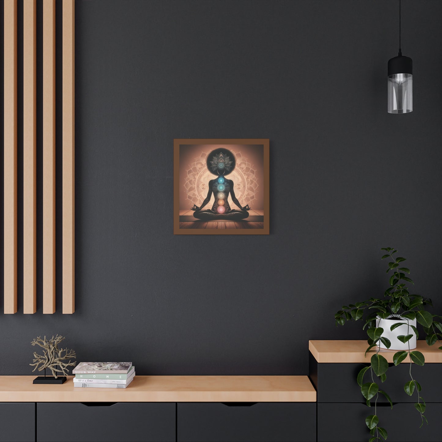 Meditation Chakra Canvas Wall Art, Spiritual Decor, Yoga Gift, Mindfulness Home Decor, Meditation Room Artwork