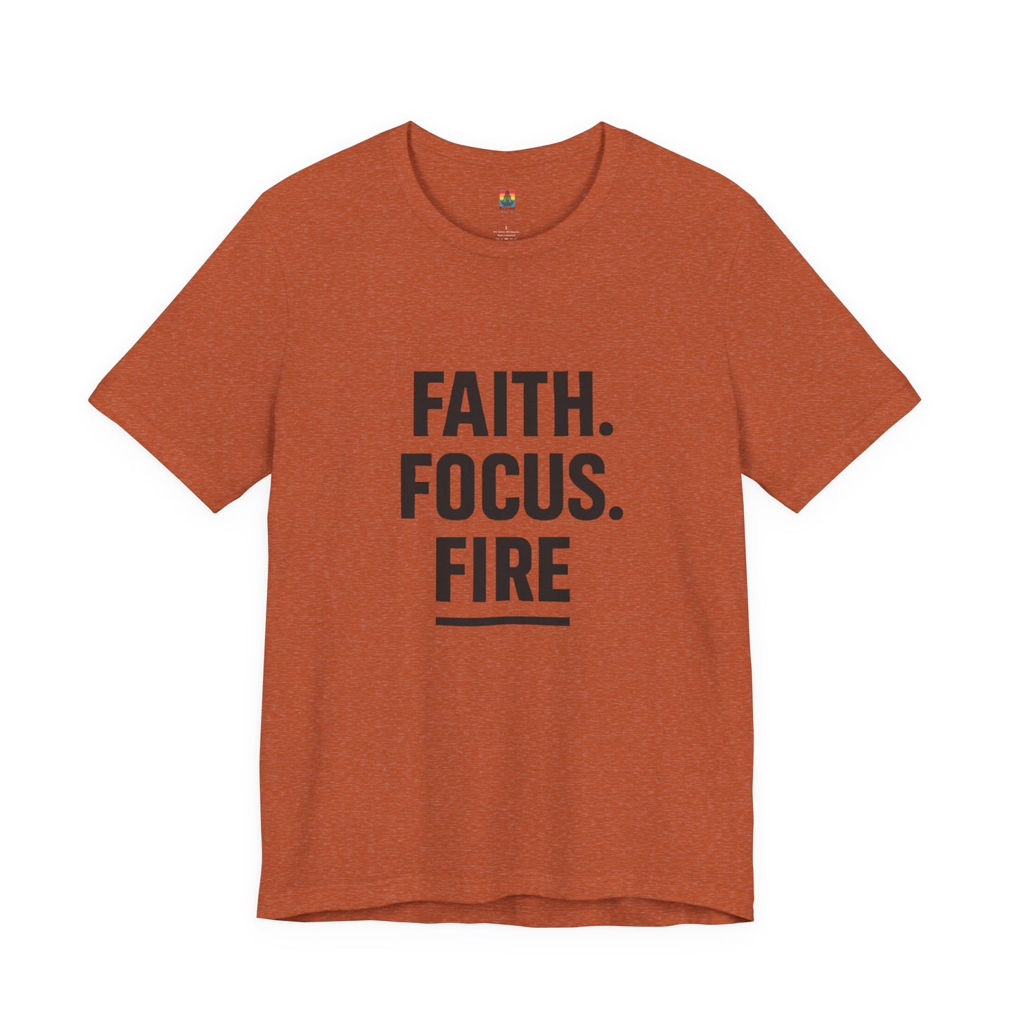 Inspirational Unisex Jersey Tee - Faith Focus Fire Shirt, Motivational T-Shirt, Gift for Him/Her, Everyday Wear, Casual Outfit