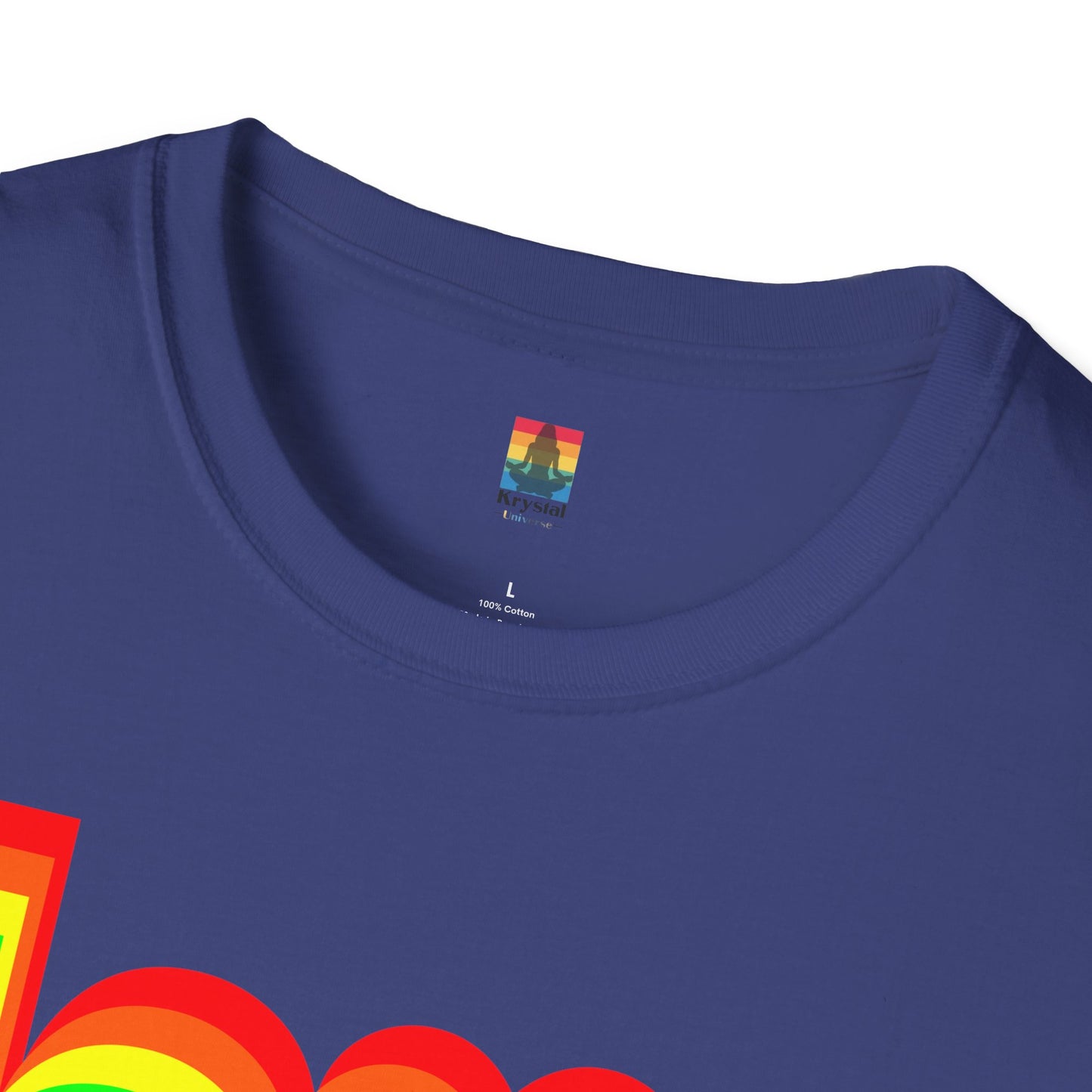 Rainbow Love Unisex Softstyle T-Shirt, Casual Wear, Summer Fashion, Gift for Friends