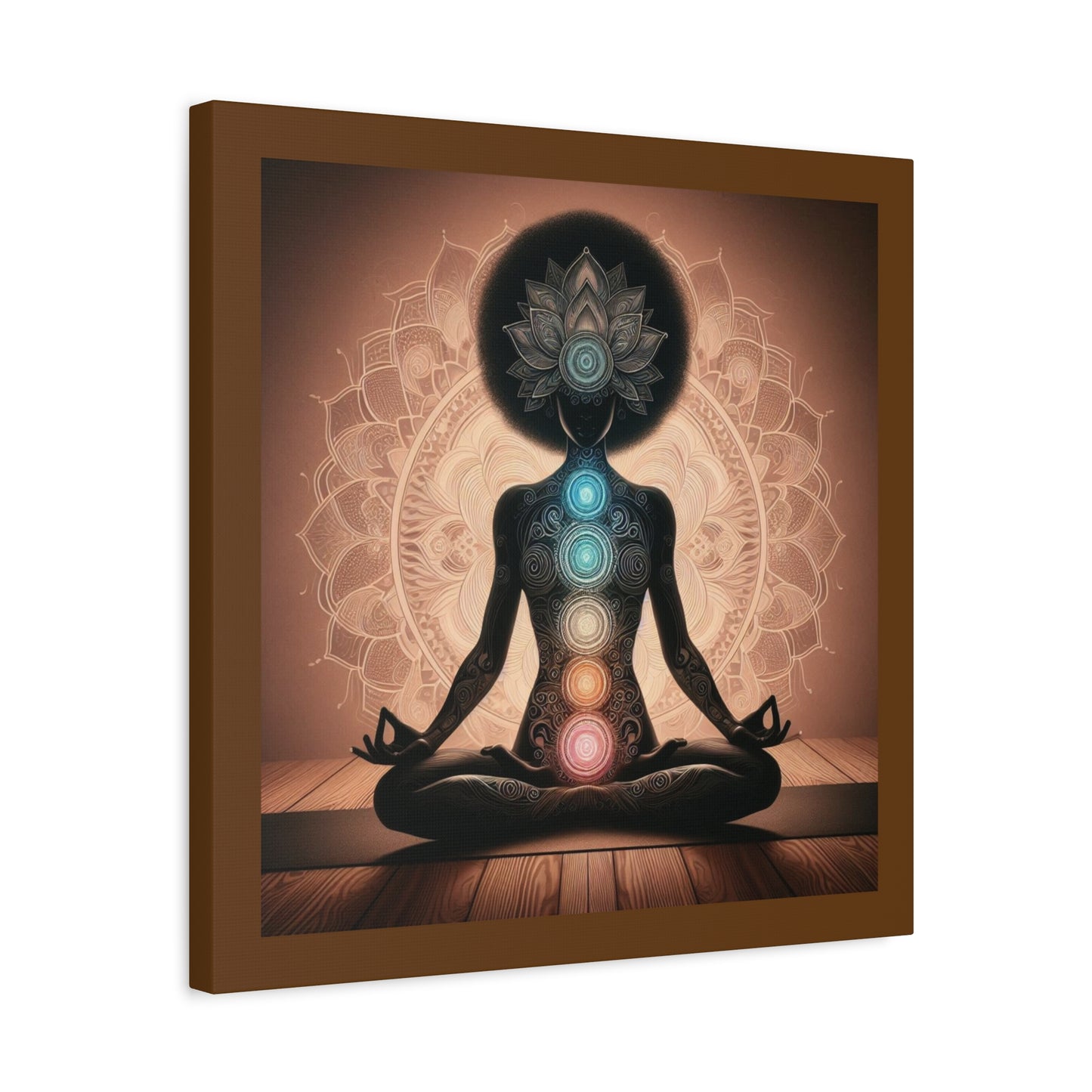 Meditation Chakra Canvas Wall Art, Spiritual Decor, Yoga Gift, Mindfulness Home Decor, Meditation Room Artwork