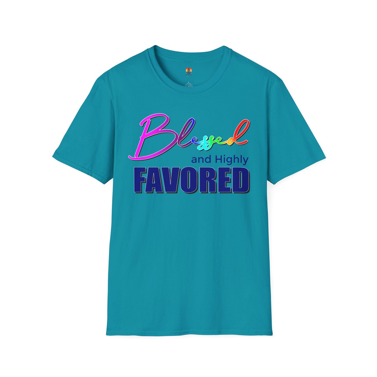 Unisex T-Shirt | Blessed and Highly Favored | Inspirational Gift, Everyday Wear, Pride Celebration, Affirmation Tee, Spiritual Apparel