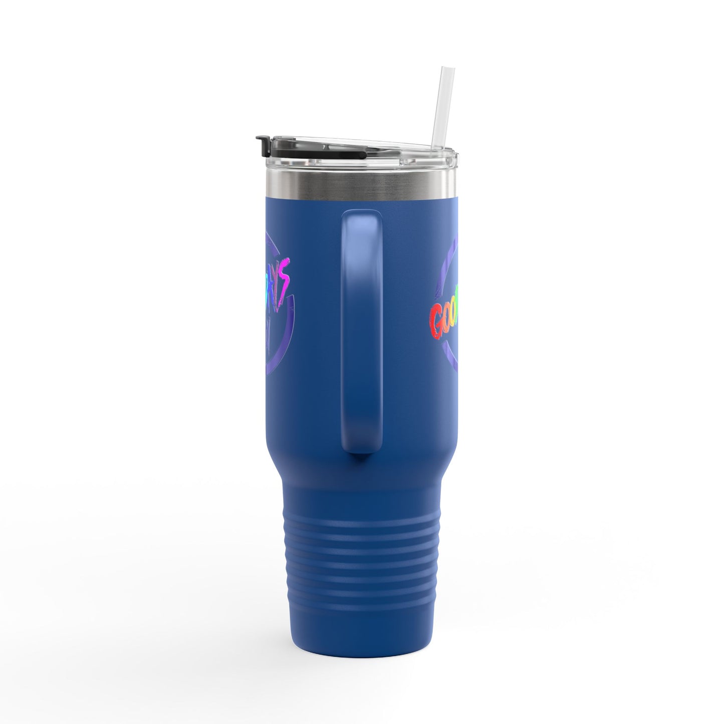 Good Vibes Insulated Travel Mug, 40oz - Perfect for Coffee Lovers, Road Trips, Camping, Gift for Travelers, Motivational Drinkware
