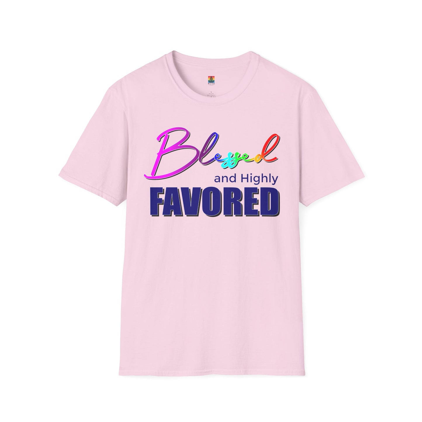 Unisex T-Shirt | Blessed and Highly Favored | Inspirational Gift, Everyday Wear, Pride Celebration, Affirmation Tee, Spiritual Apparel