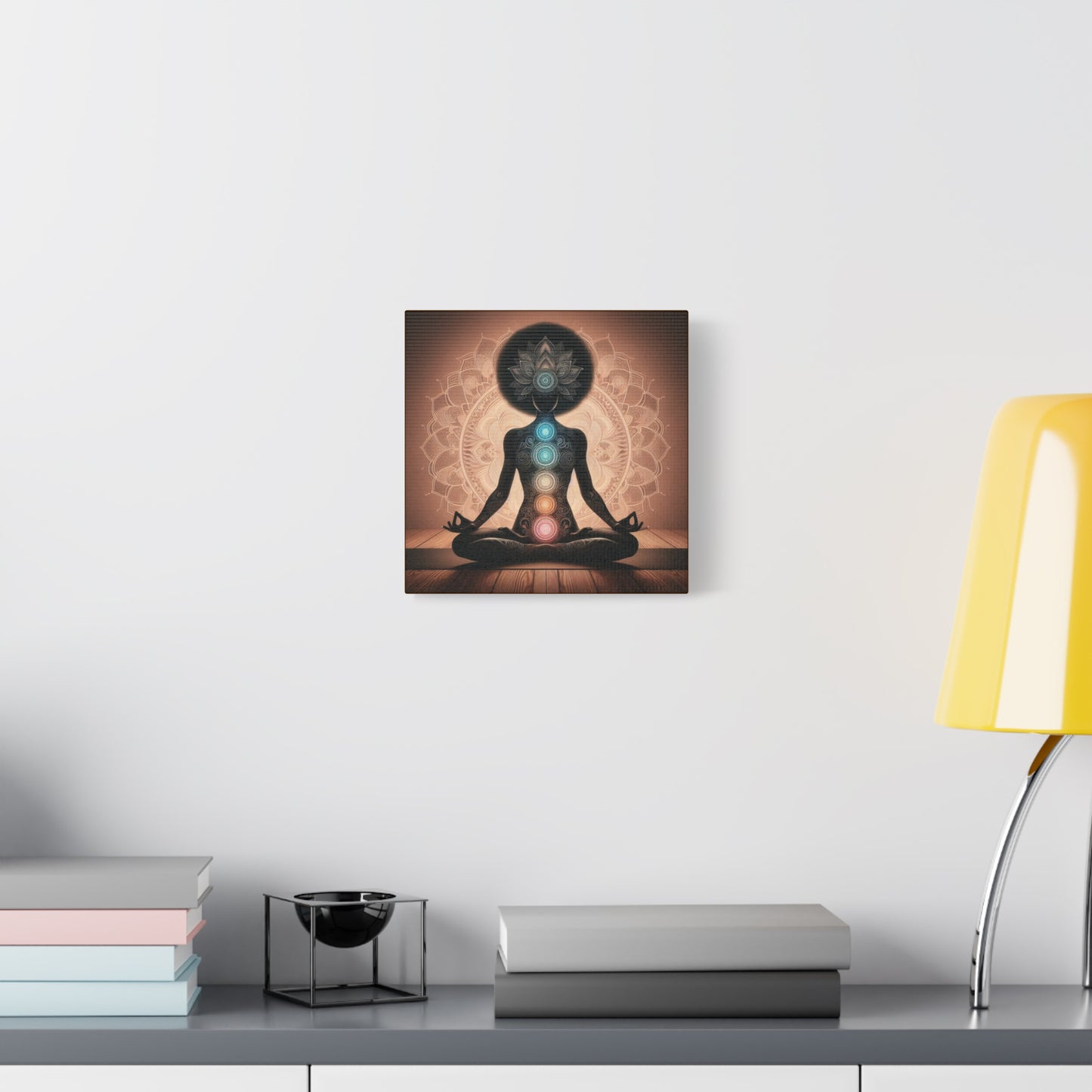 Meditation Chakra Canvas Wall Art, Spiritual Decor, Yoga Gift, Mindfulness Home Decor, Meditation Room Artwork