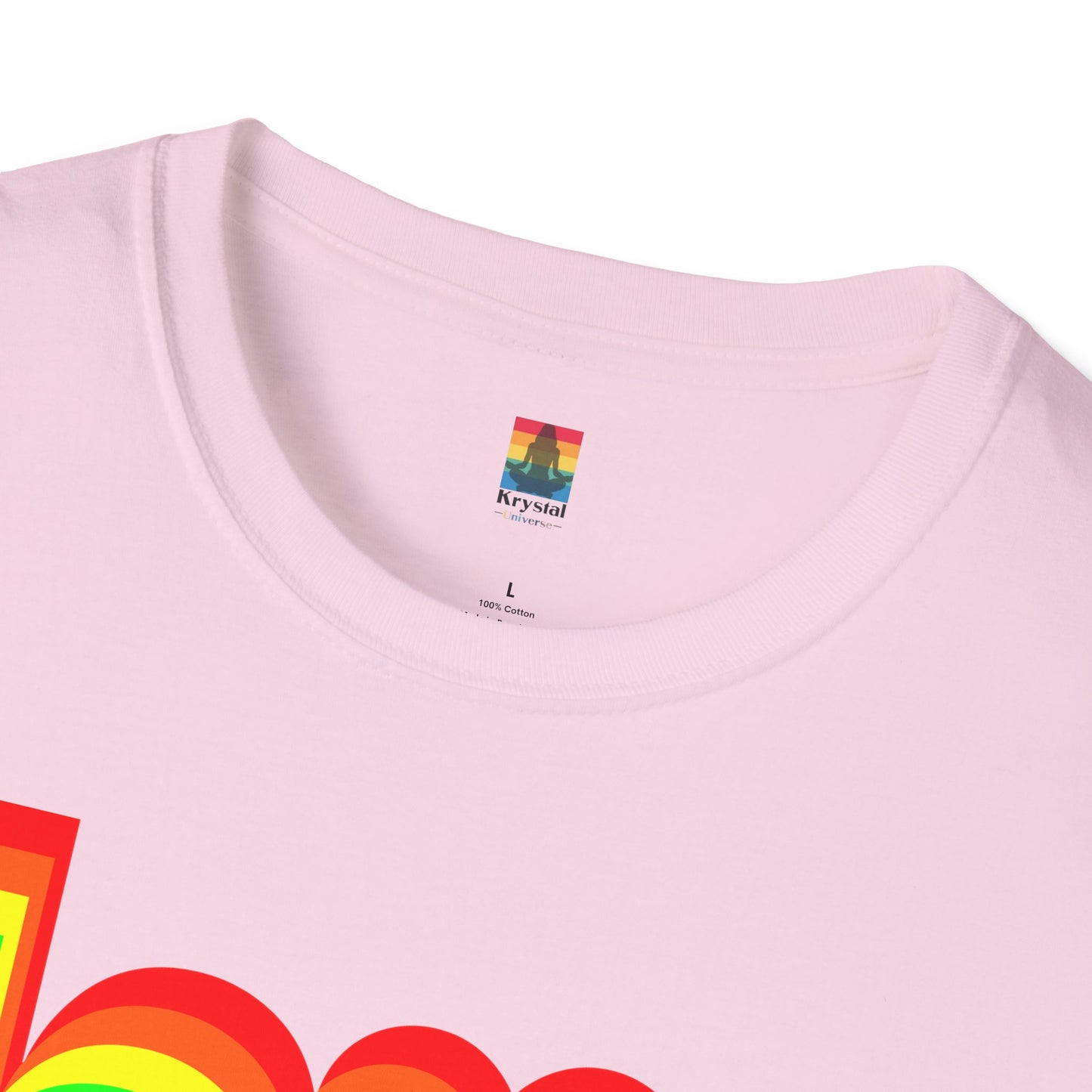 Rainbow Love Unisex Softstyle T-Shirt, Casual Wear, Summer Fashion, Gift for Friends
