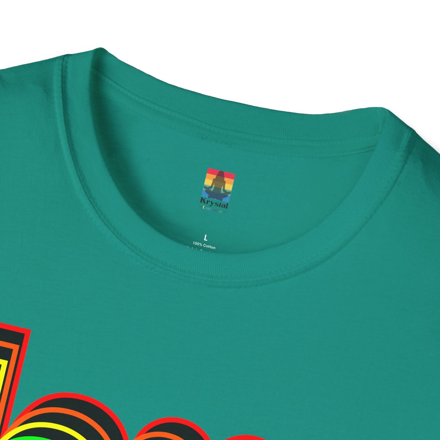 Retro Love Graphic T-Shirt | Unisex Softstyle Tee | Pride Shirt, Casual Wear, Gift for Him/Her, Rainbow Design, Everyday Style