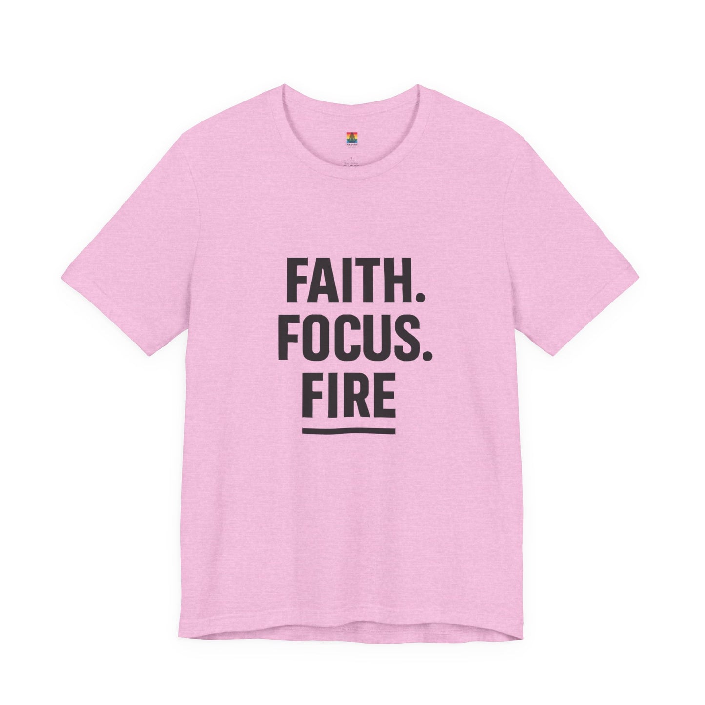 Inspirational Unisex Jersey Tee - Faith Focus Fire Shirt, Motivational T-Shirt, Gift for Him/Her, Everyday Wear, Casual Outfit