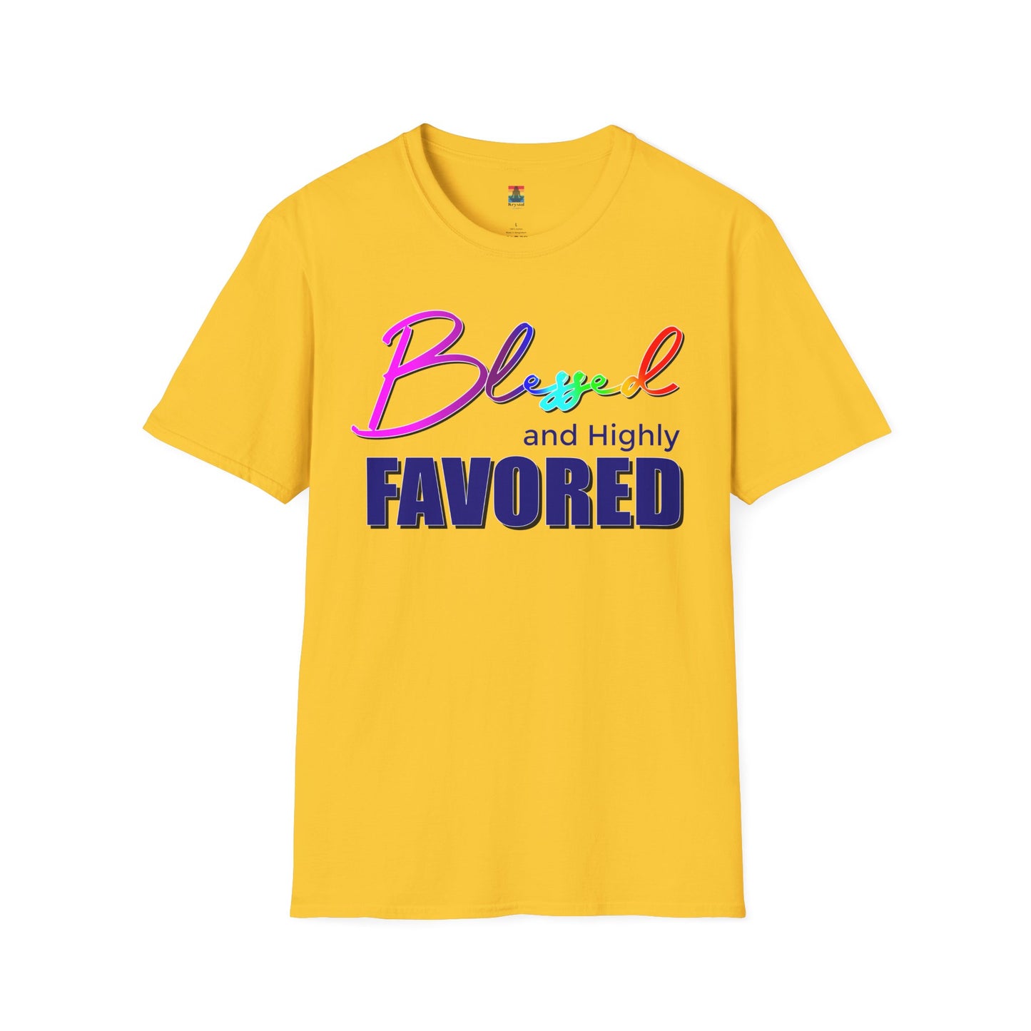 Unisex T-Shirt | Blessed and Highly Favored | Inspirational Gift, Everyday Wear, Pride Celebration, Affirmation Tee, Spiritual Apparel