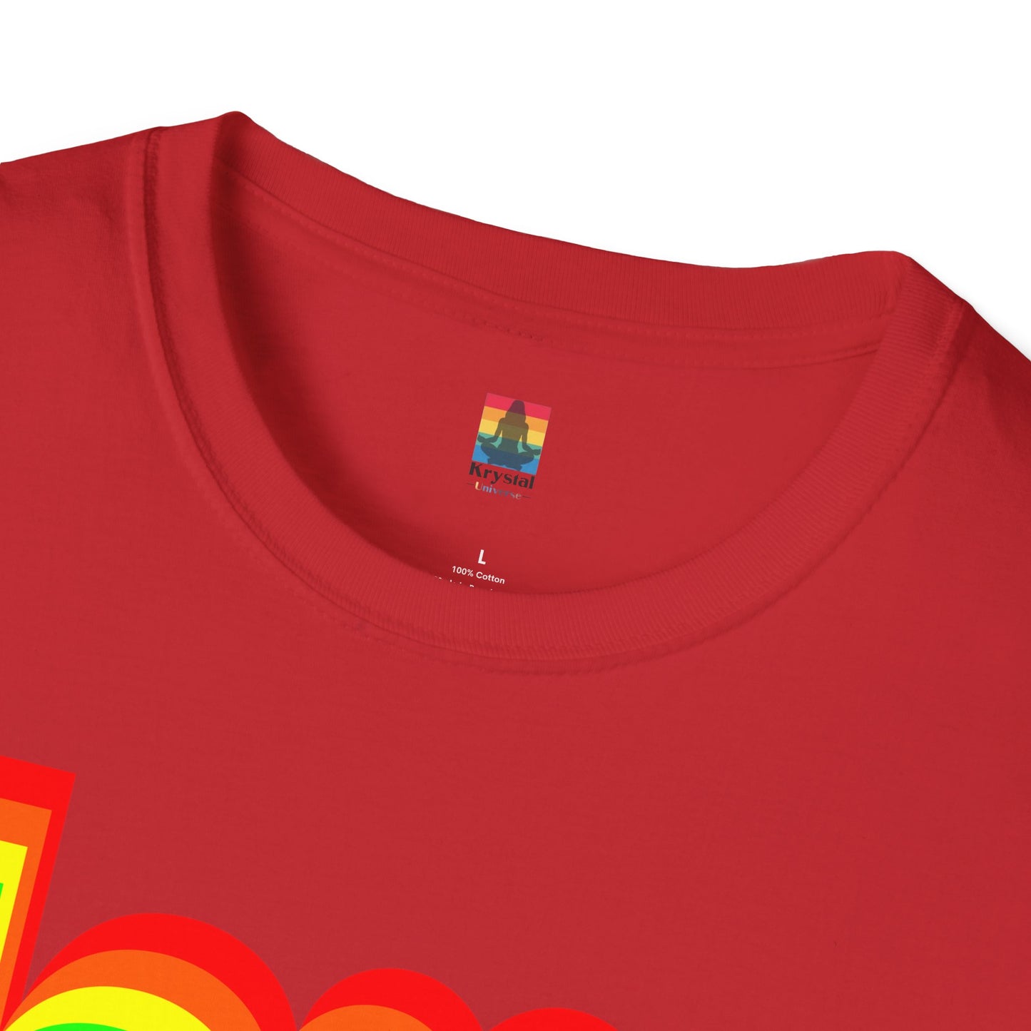 Rainbow Love Unisex Softstyle T-Shirt, Casual Wear, Summer Fashion, Gift for Friends