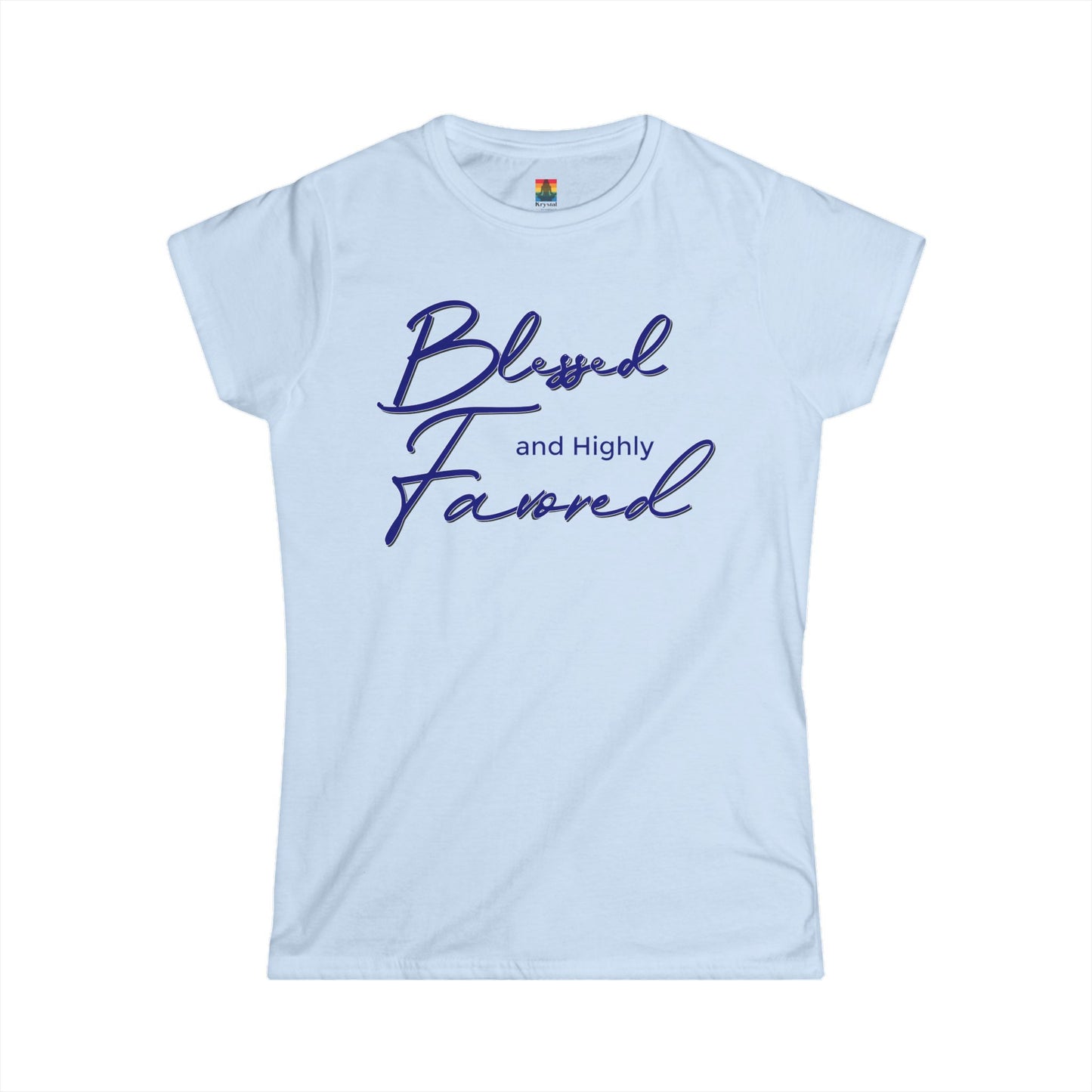 Women's Blessed and Highly Favored Tee, Inspirational T-Shirt, Gift for Her, Faith-based Apparel, Christian Women's Fashion