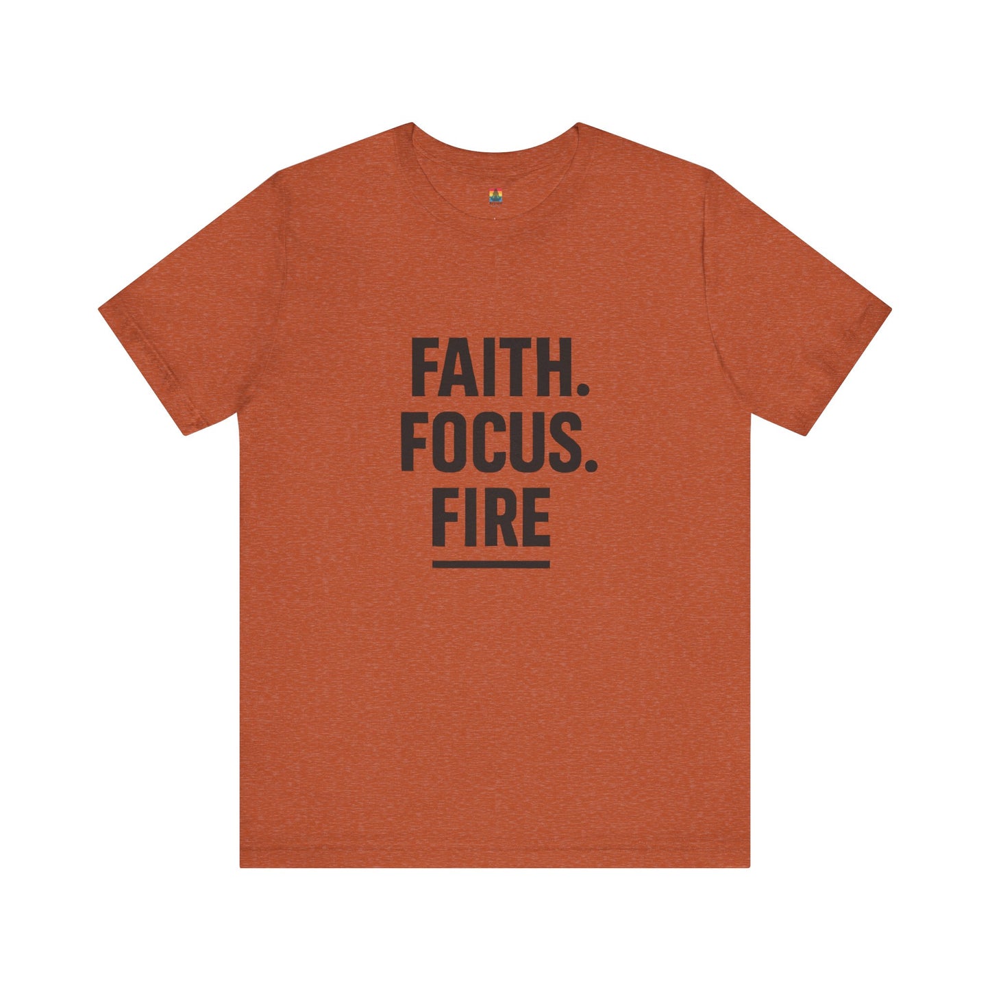 Inspirational Unisex Jersey Tee - Faith Focus Fire Shirt, Motivational T-Shirt, Gift for Him/Her, Everyday Wear, Casual Outfit