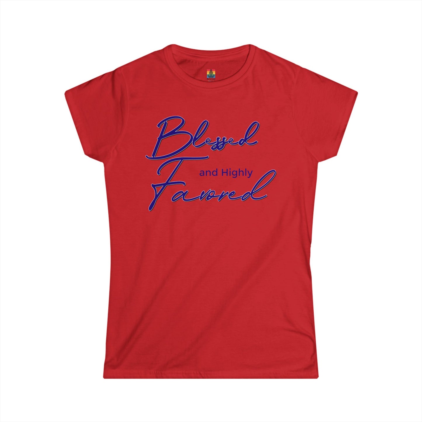 Women's Blessed and Highly Favored Tee, Inspirational T-Shirt, Gift for Her, Faith-based Apparel, Christian Women's Fashion